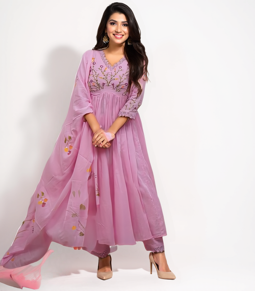 Nitya - Ethereal Blue Hand-Block Print Cotton Kurti